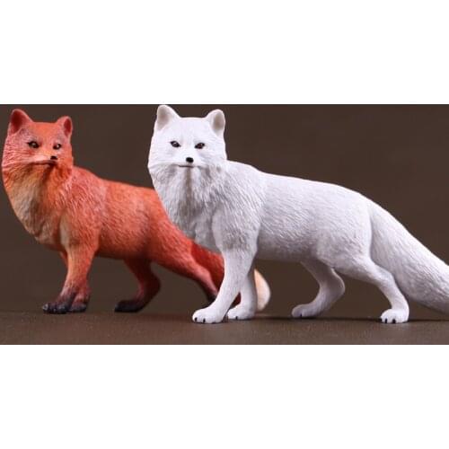 Wholesale Large Simulation Wildlife Model Childrens Toys White Fox Fire Fox