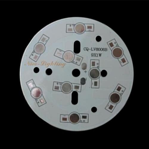 Excellent Quality 9W LED Aluminum Base Plate, 9x1w Anodized LED PCB, 78mm Diameter, High Power Heat Sink Panel