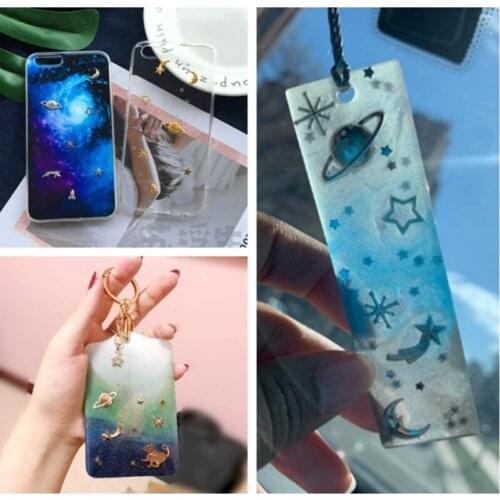 Q39C 35 Pieces Cosmos Themed Charms Alloy Epoxy Charms Pendants for Resin Jewelry Making Epoxy Resin Accessories Supplies