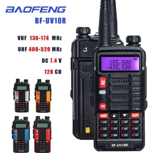 2PCS Baofeng UV 10R Professional Walkie Talkies High Power 10W Dual Band 2 way CB Ham Radio hf Transceiver VHF UHF BF UV-10R New