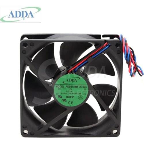 Original FOR ADDA AD0912MX-A76GL G (TCDL1) PN:X755M DC 12V 0.17A Server Square cooling Fans 3-wire