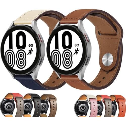 Leather Band For Samsung Galaxy wacth Active 2 strap Gear S3 Frontier 22mm 20mm bracelet Huawei GT/2/Pro Galaxy 3 45mm/42mm/46mm