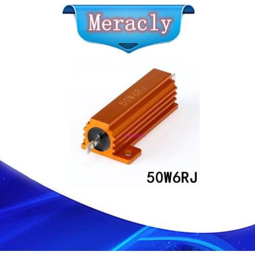 RX24 50W Aluminum Power Metal Shell Case Wirewound Resistor 0.01 ~ 100K 0.05 0.1 0.5 1 1.5 6 8 10 20 100 150 200 500 1K 10K ohm