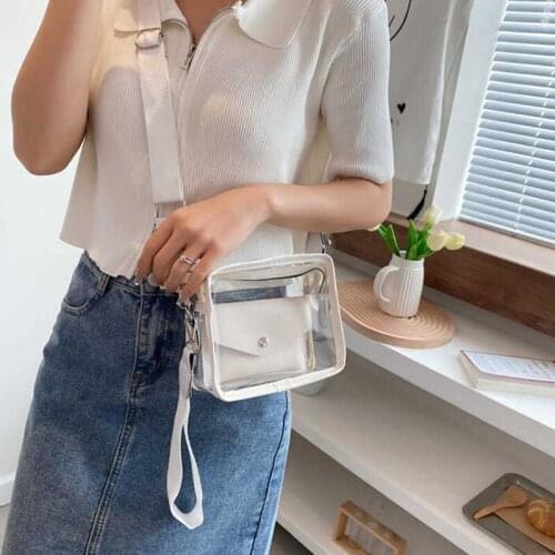 Crossbody Bag Women Designer Shoulder Bag Female Handbag Women Bag Cute Backpack Transparent PVC Fashion 2021 New Simple Zipper