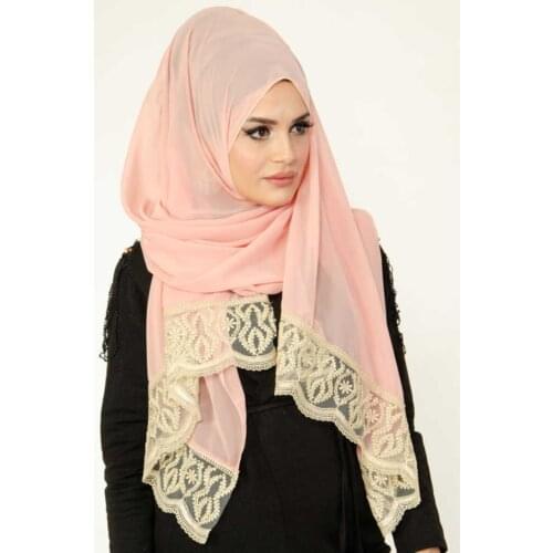 Wedding chic hijab plain chiffon muslim scarfs women solid turban shawl fashion shawl headband