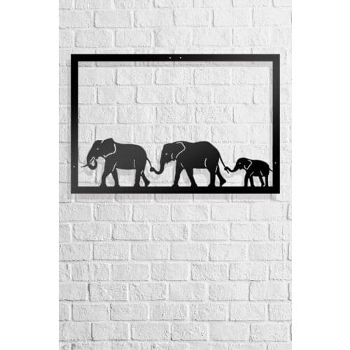 Elephants Theme Metal Wall Table Decor Art Decor 3D Metal Sculpture Home Decor Office Decor Stylish Bracket Hanger