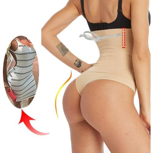 Thong panties women waist trainer butt lifter slimming underwear high waist sexy female underwear lingerie g string panties faja