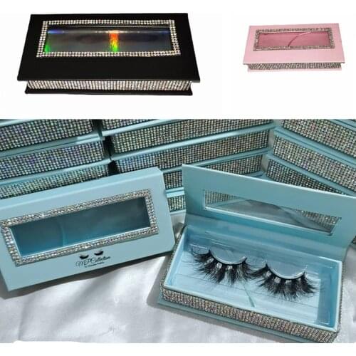 New Paste drill Eyelash Packaging Box Lash Boxes Package Custom Mink Lashes Storage Case Makeup Business Bulk Vendors