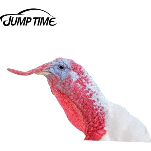 Jump Time 13cm x 7.6cm Turkey Gobbler window sticker car decal Vinyl Decal Car Window Laptop Bumper Animal Car Stickers