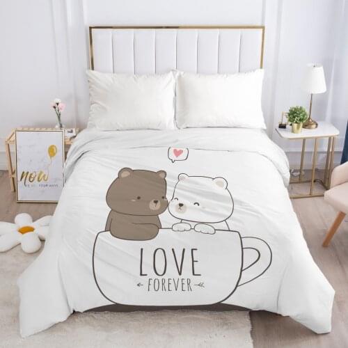1pc Children Cartoon Duvet cover Quilt/Blanket/Comfortable Case 140x200 Single Size Cute Bedding for child kids baby FOREVER