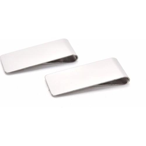 1PCS Portable Slim Silver Money Clip Men Cash Holder Wallet Mens Holder Pocket Woman Cash Bills Stainless Steel