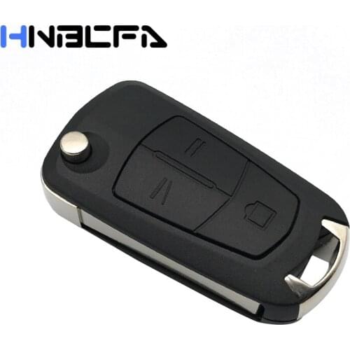 10Pcs 3 Button Folding Car key shell for Vauxhall Opel Astra H2004-2008 Zafira B 2005-2010 Smart Remote Car Key Case HU100 Blade