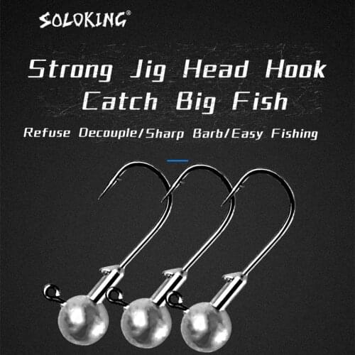 10pc Dart Jighead Fishhooks 1g-20g Worm Fishing Lure Hook Soft Lure Jig Head Artificial Bait Fishing Tackle