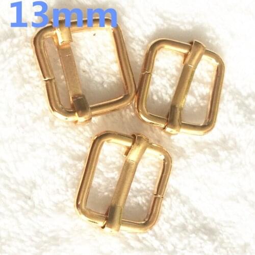 100pcs/lot) 13mm/16mm Metal Ribbon slip buckle Square Rose Gold Ring bag accessories. adjustment buckle. Luggage strap buckle