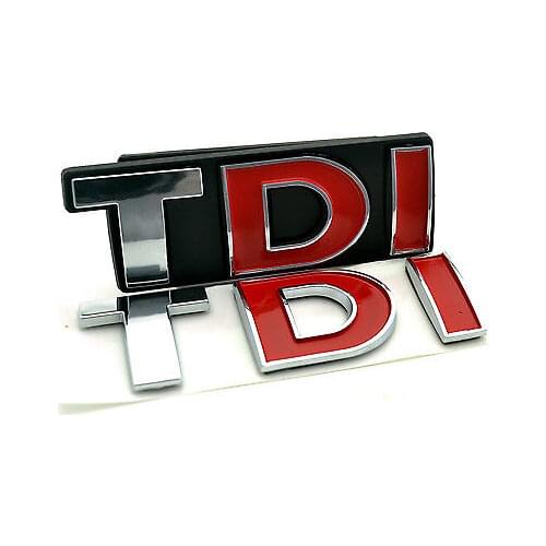 2 PCS TDI Car Front Rear Badge Golf Touareg Scirocco TDI Grill Boot Emblem Car Styling