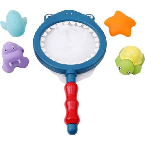 Fishing Toys Network Bag Pick Up Duck&Fish Kids Toy Swimming Classes Summer Play Water Bath Doll Water Spray Bath Toys