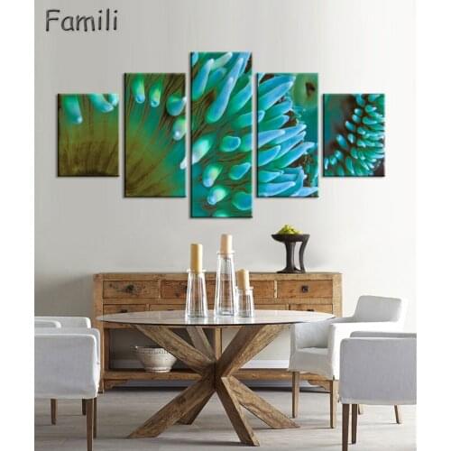 5 Pcs/Set Modern Painting Home Decorative Art Picture Paint on Canvas Prints The fascinating underwater world,oil painting