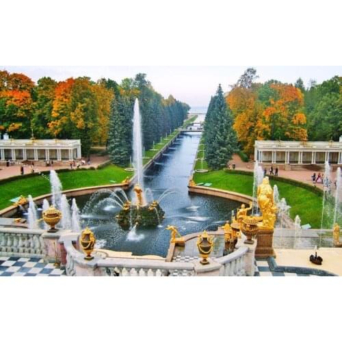 3D Diamond Embroidery "Peterhof Gardens" 5D Crystal Diamond Mosaic DIY Diamond Painting Cross Stitch Rhinestones Art Gift AZ837