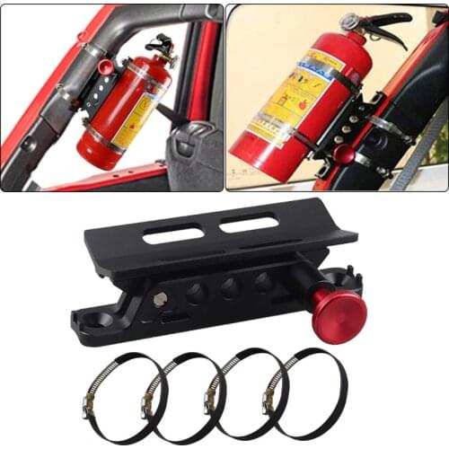 Aluminum Extinguisher Mount Bracket for Jeep Jk JL RZR UTV ATV Car Accessories Vehicle Fire Extinguisher Bottle Holder