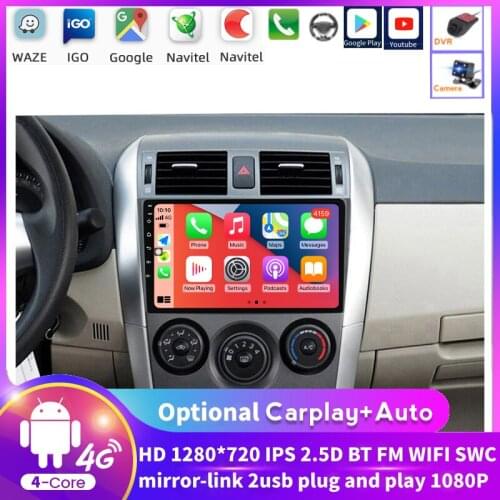 1G+16G IPS 2 Din Android 8.1 Car Radio Multimedia Video Player For Toyota Corolla E140/150 2006 2007-2011 WiFi BT With Carplay