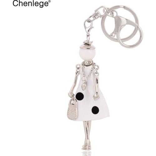 Chenlege new fashion lovely women keychain lady car key chain ring jewelry bag charm car pendant keyring accessories wholesale