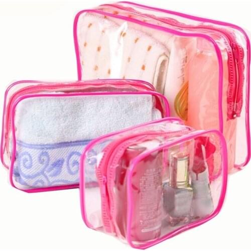 Travel Transparent Cases Clothes Toiletries Storage Bag Box Luggage Towel Suitcase Pouch Zip Bra Cosmetics Underwear Organizer