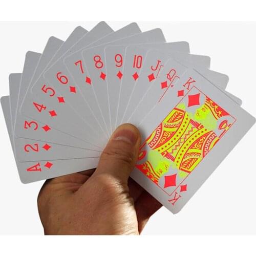 Fluorescence PVC Poker Cards Frosted Waterproof Plastic Playing Cards For Gift/Party/Family