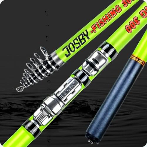 JOSBY Carbon Fiber Rock Fishing Rod Telescopic Feeder Pole Spinning Carp Portable Travel Ultralight Mini 1.5M-3.0M