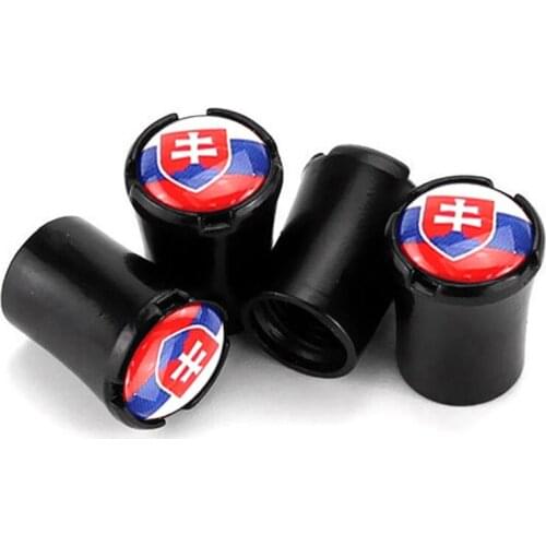 4pcs/Lot Slovakia Flag Car Tire Valve Caps For Haval F7 H2 H6 H5 H9 Wheel Tires Air Dust Waterproof Screw Airtight Cap