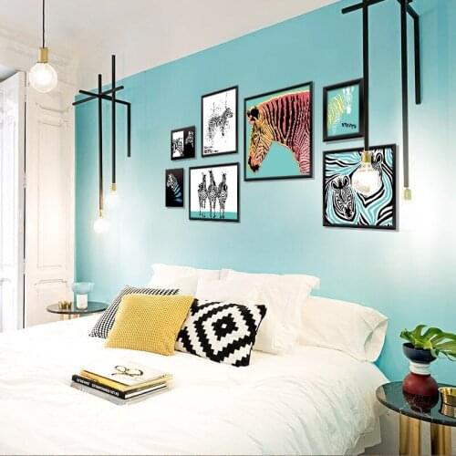 Creative zebra photo frames wall stickers PVC Material DIY art wall decals For Childrens room bedroom home decor stickers