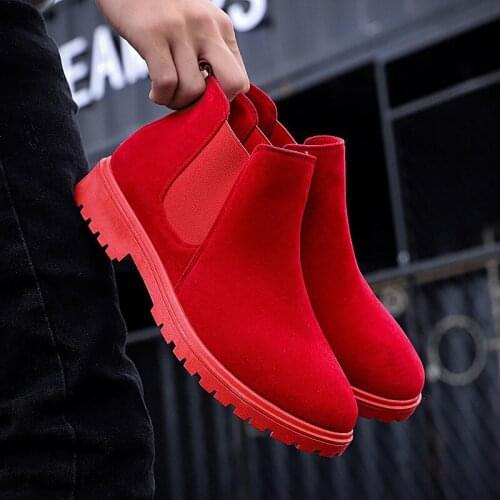 Masorini Men Shoes Ankle Boots Men Cow Suede Leather Boots for Men Trendy Autumn Shoes Bota Masculina WW-635