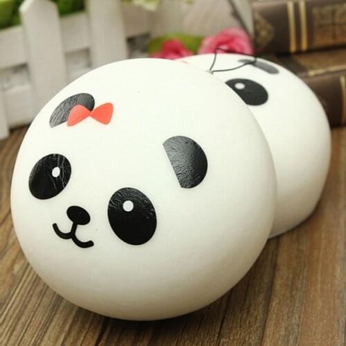 New Arrival 1PCS Beautiful Design Cute 10cm Squishy Charms Buns Cell Phone Charm Kawaii Jumbo Panda Key Bag Straps Pendant