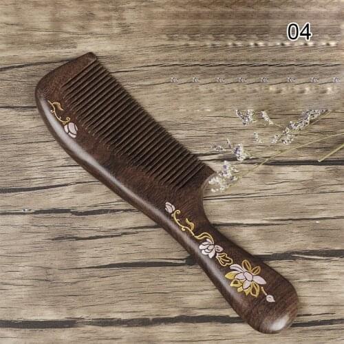 Natural Handmade Wooden Comb Fine Tooth Long Sandalwood Comb Hair Comb No Static No Snag for Men Women Kids AC889