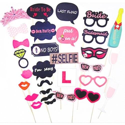 Newest Photo Booth Props Panel Hen Party Accessories for Wedding Anniversary Newborn Party