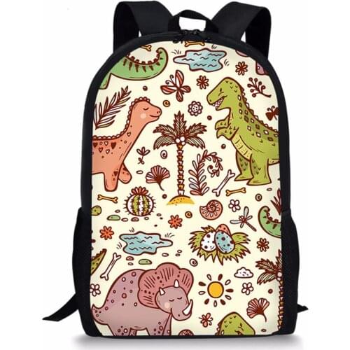 2020 New school bag Childrens Bookbag dinosaur Backpacks customized pattern Rucksack Laptop Backpack Girls Backbag Boys Mochila