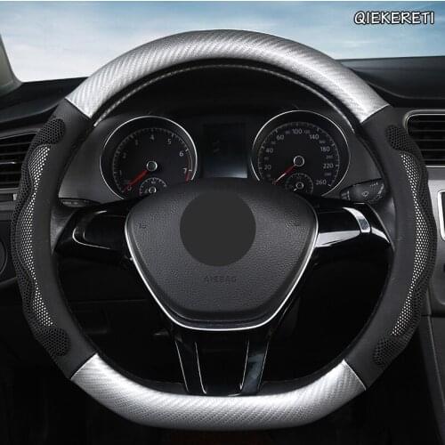 QIEKERETI Microfiber Leather Car Steering Wheel Cover For Subaru Forester Impreza Outback Legacy XV WRX STI BRZ Impreza Ascent