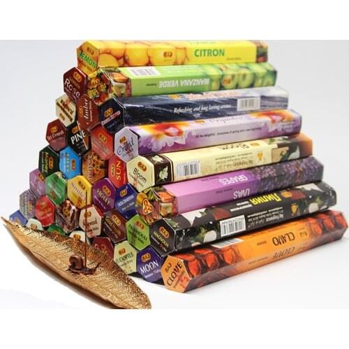 S India Incense 20 Sticks White Sage Sandalwood Agar Wood Jasmine Tibetan Bulk Incense Toilet Indoor Health Nature Aromatherapy