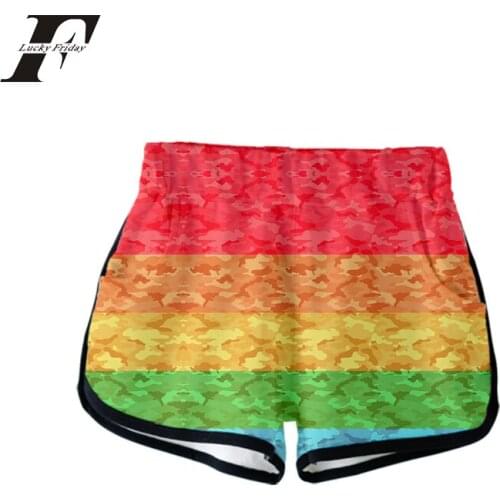 Kpop LGBT shorts women Lesbians Gays Bisexuals Transgender Rainbow short Summer Women Casual Harajuku girl Sexy Shorts Clothes
