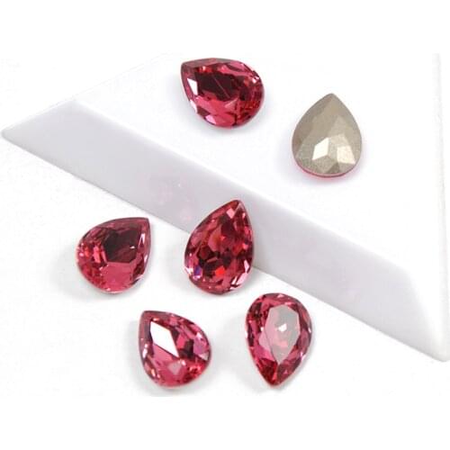 CTPA3BI 4320 Rose Drop Pear Sew-on Rhinestone Crystal Glass with setting Flatback Garment Sewing Strass DIY Jewelry Accessories