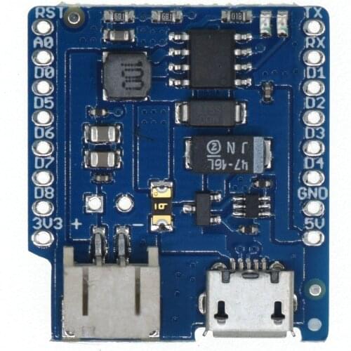 Battery Shield V1.3.0 For LOLIN (WEMOS) D1 mini single lithium battery charging & boost