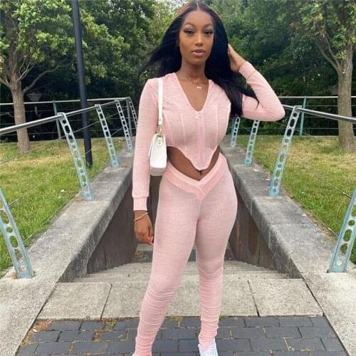 Echoine Women 2 Piece Set Sports Sweatshirt Suit Casual Lounge Wear Slim Fitness Long Pants Jogger Active Tracksuit Matching Set