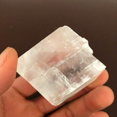 1pcs Optical Calcite Raw Iceland Spar Natural stones and Minerals Healing stones