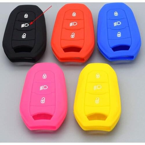 10 units silicone rubber car key case cover holder shell for Peugeot 308 508 2008 3008 4008 5008 for Citroen smart remote key