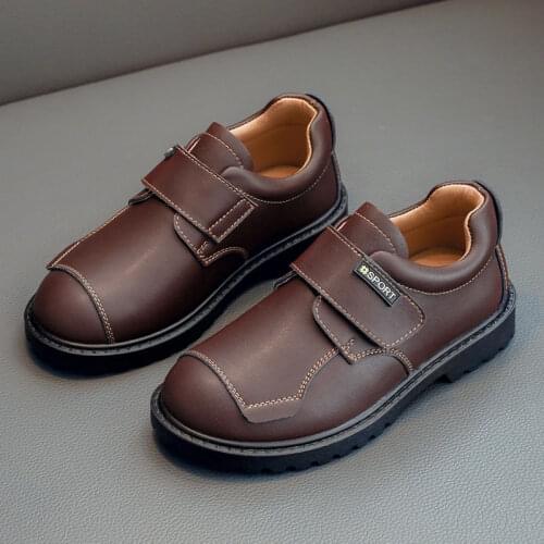 2021 Spring Boys Dress Shoes Kids Genuine Leather Shoes School Shoes For Boys British Style Children Piano Performance Wedding