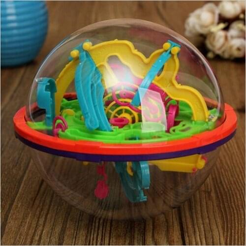 3D Magic Maze Ball Intellect Ball Rolling Ball Puzzle Game Brain Teaser Children Learning Educational Toys Orbit Game