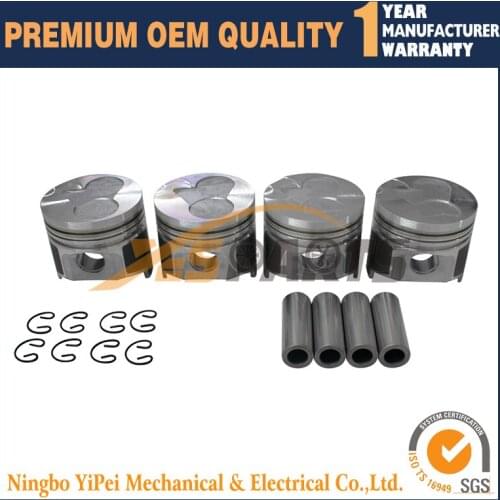 4 set Piston Kit STD For Kubota V1505