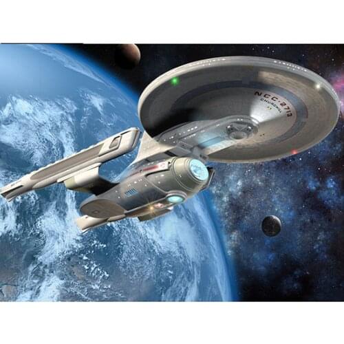 5D DIY Diamond Painting "Star Trek Spaceship" Full Square/Round Diamond Embroidery Cross Stitch Mosaic Rhinestone Decor Gift Art