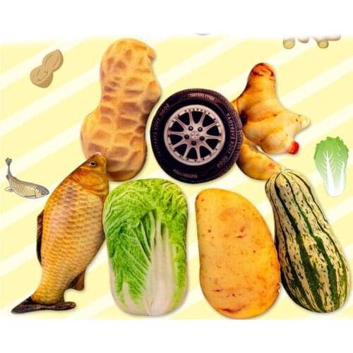 7 Kinds 3D Simulation Vegetables/Fruits Plush Toys Soft Stuffed Pillow Cushion Doll Bedding For Adults Kids Toys 15-26cm