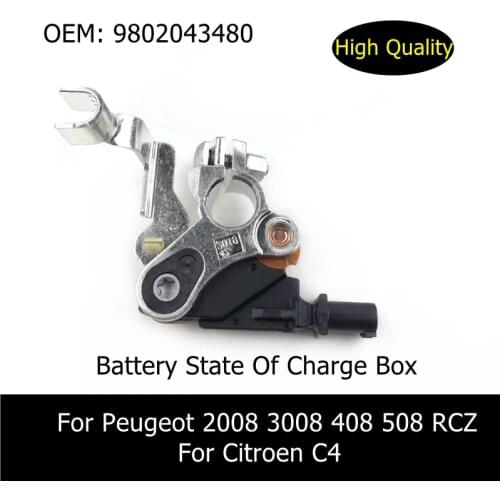 9802043480 9802043580 Battery State Of Charge Box For Peugeot 2008 3008 408 508 RCZ For Citroen C4 Battery Negative Wire Sensor