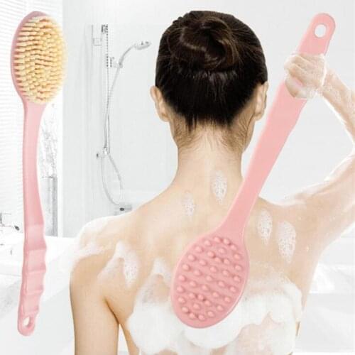 Bathroom Accessories Tools Massage Brush Scrubbing Bath Brush Long Handle Scrubber Body Brush Spa Shower Brush